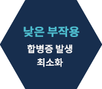 낮은 부작용 합병증 발생 최소화